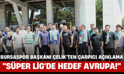 Bursaspor Başkanı Çelik'ten Çarpıcı Açıklama: "Süper Lig'de Hedef Avrupa!"
