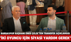 Bursaspor Başkanı Enes Çelik’ten Transfer Açıklaması: "İki Oyuncu İçin Siyasi Yardım Gerek"
