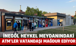 İnegöl Heykel Meydanındaki ATM’ler Vatandaşı Mağdur Ediyor