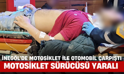 İnegöl’de Motosiklet ve Otomobil Çarpıştı: Motosiklet Sürücüsü Yaralı
