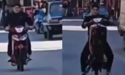 Motosikletin Önünü Kaldırdı, 41 Bin TL Ceza Yedi