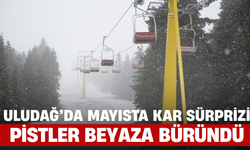 Uludağ’da Mayısta Kar Sürprizi: Pistler Beyaza Büründü