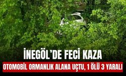 İnegöl’de Feci Kaza: Otomobil Ormanlık Alana Uçtu, 1 Ölü 3 Yaralı