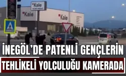 İnegöl’de Patenli Gençlerin Tehlikeli Yolculuğu Kamerada
