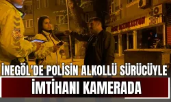 İnegöl'de Polisin Ehliyetsiz ve Alkollü Sürücüyle İmtihanı Kamerada