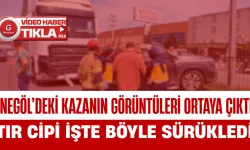 İnegöl’deki Kazanın Görüntüleri Ortaya Çıktı! TIR Cipi İşte Böyle Sürükledi...