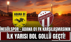 İnegölspor – Adana 01 FK karşılaşmasının ilk yarısı bol gollü geçti!