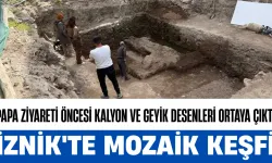 İznik'te Mozaik Keşfi: Papa Ziyareti Öncesi Kalyon ve Geyik Desenleri Ortaya Çıktı