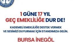 EMADDER'den İnegöl'de 'Geç Emekliliğe Dur De' Standı