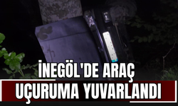 İnegöl'de araç uçuruma yuvarlandı: Çok sayıda yaralı var!