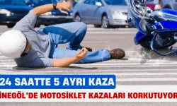 İnegöl’de Motosiklet Kazaları Korkutuyor: 24 Saatte 5 Ayrı Kaza