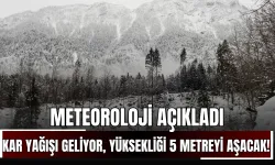 Meteoroloji Açıkladı: Kar Yağışı Geliyor, Yüksekliği 5 Metreyi Aşacak!