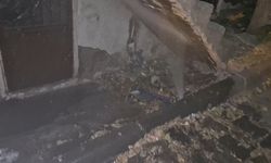 Sokaktan eve bağlanan su hattı patladı