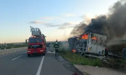 3 Promil Alkollü TIR Şoförü Direksiyon Hakimiyetini Kaybetti: Araç Alev Aldı