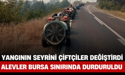 Yangının Seyrini Çiftçiler Değiştirdi: Alevler Bursa Sınırında Durduruldu