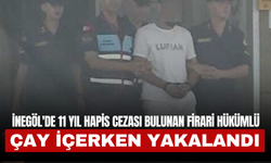 İnegöl'de 11 Yıl Hapis Cezası Bulunan Firari Hükümlü Kafede Yakalandı