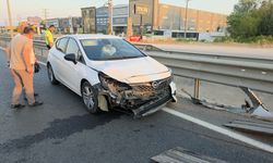 İnegöl’de Motosiklet ile Otomobil Çarpıştı
