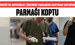 İnegöl'de Motosiklet Zincirine Parmağını Kaptıran Çocuğun Parmağı Koptu