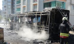 Samsun'da belediye otobüsü alevlere teslim oldu