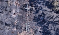 Bursa'da yangın bölgesinde enerji hatlarının onarımı başladı