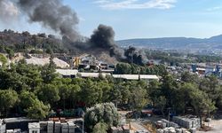 İzmir Buca'da Katı Atık Merkezinde Yangın! Siyah Dumanlar Gökyüzünü Kapladı