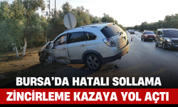Bursa’da Hatalı Sollama Zincirleme Kazaya Yol Açtı: 3 Araç Birbirine Girdi