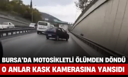 Bursa’da Motosikletli Ölümden Döndü: O Anlar Kask Kamerasına Yansıdı