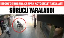 İnegöl’de Rögara Çarpan Motosiklet Takla Attı: Sürücü Yaralandı