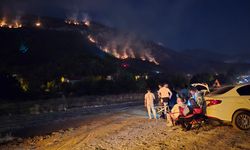 Karabük'te orman yangınını kamp sandalyesine yaslanıp izlediler