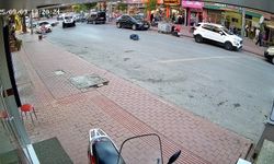 Bursa'da cipe çarpan motosikletli metrelerce havaya savruldu