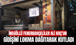 İnegöllü Fenerbahçeliler Ali Koç’un gidişini lokma dağıtarak kutladı