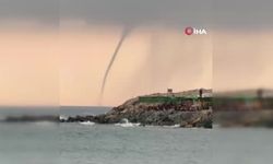 Akdeniz'de oluşan hortum kamerada