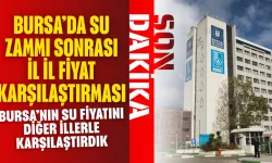 Bursa’da su zammı sonrası il il fiyat karşılaştırması