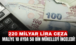 Maliye 10 ayda 50 bin mükellefi inceledi! 220 milyar lira ceza