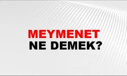 Meymenet Ne Demek? Günlük Hayatta Nasıl Kullanılır, Ne Anlama Gelir?