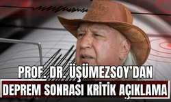 Prof. Dr. Üşümezsoy’dan Peş Peşe Gelen Depremler Sonrası Kritik Açıklama