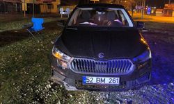 Elazığ’da otomobil refüje çıktı! 1 yaralı