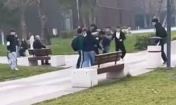 İnegöl'de iki grup arasındaki kavga kamerada