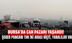 Bursa'da Can Pazarı Yaşandı! Şeker Pancarı Tırı İki Aracı Biçti, Yaralılar Var