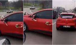 Bursa’da süslü otomobil trafikte dikkat çekti