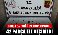 Bursa'da tarihi eser operasyonu: 42 parça ele geçti