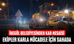 İnegöl Belediyesi’nden Kar Mesaisi
