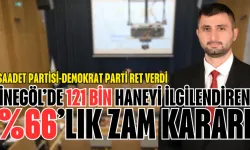 İnegöl’de 121 bin haneyi ilgilendiren %66’lık zam kararı