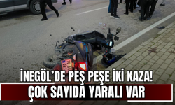 İnegöl’de peş peşe iki kaza! Çok Sayıda Yaralı Var