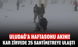 Uludağ'a Haftasonu Akını! Kar Zirvede 25 Santimetreye Ulaştı