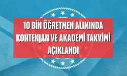 10 Bin Öğretmen Alımında Kontenjan ve Akademi Takvimi Açıklandı