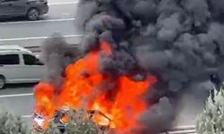 TEM’de BMW Alev Aldı: Araç Küle Döndü, O Anlar Kamerada