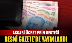 Asgari Ücret Prim Desteği Resmi Gazete’de Yayımlandı