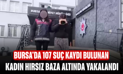 Bursa'da 107 suç kaydı bulunan kadın hırsız baza altında yakalandı