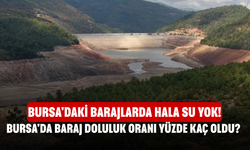 BURSA GÜNCEL BARAJ DOLULUK ORANI | Bursa'da baraj doluluk oranı yüzde kaç oldu?